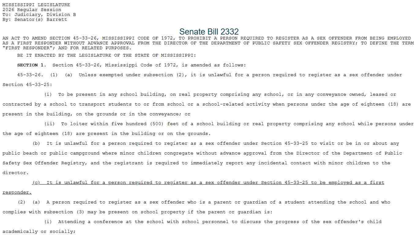 SB2332 (As Introduced) - 2026 Regular Session