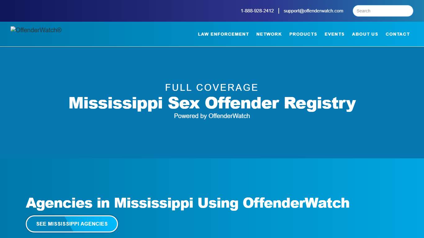 Mississippi Sex Offender Registry OffenderWatch Network
